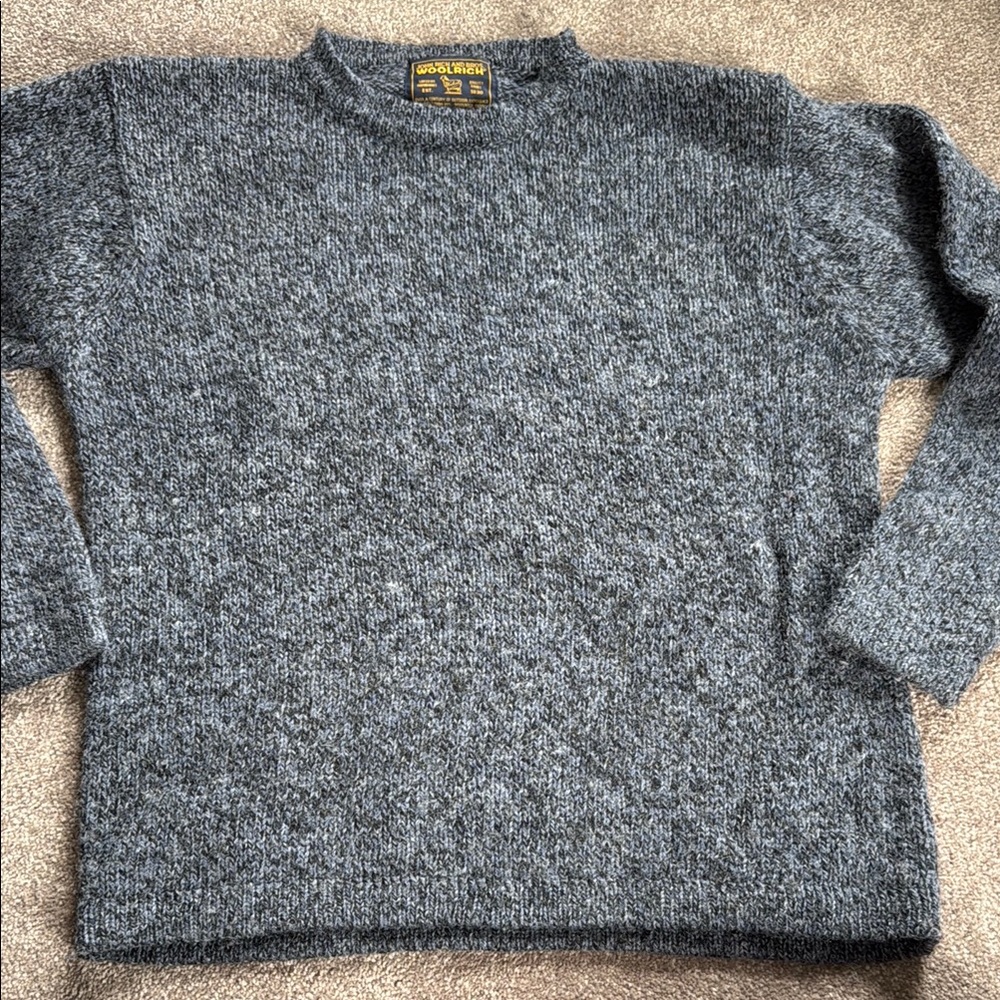 Vintage Woolrich Gray Crewneck Sweater Chunky Knit